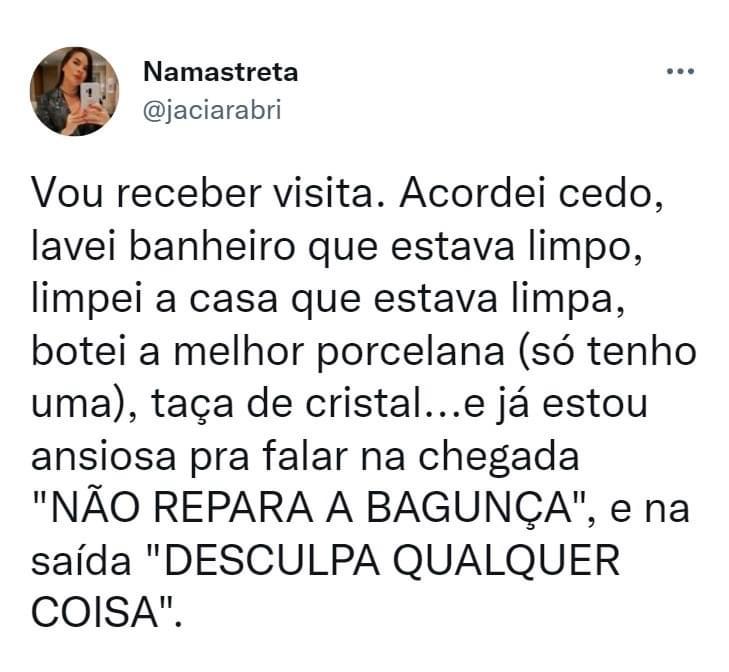 Eu recebendo visitas