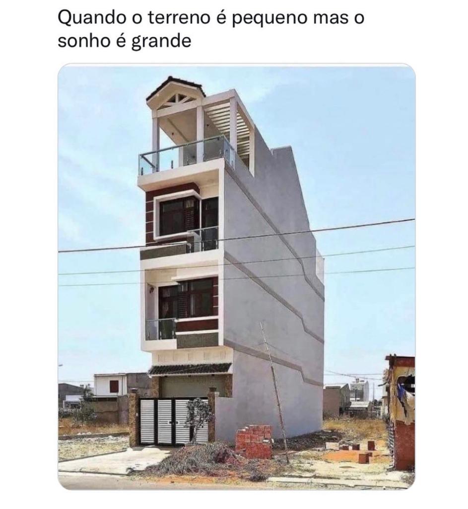 O terreno é pequeno, mas o sonho é grande