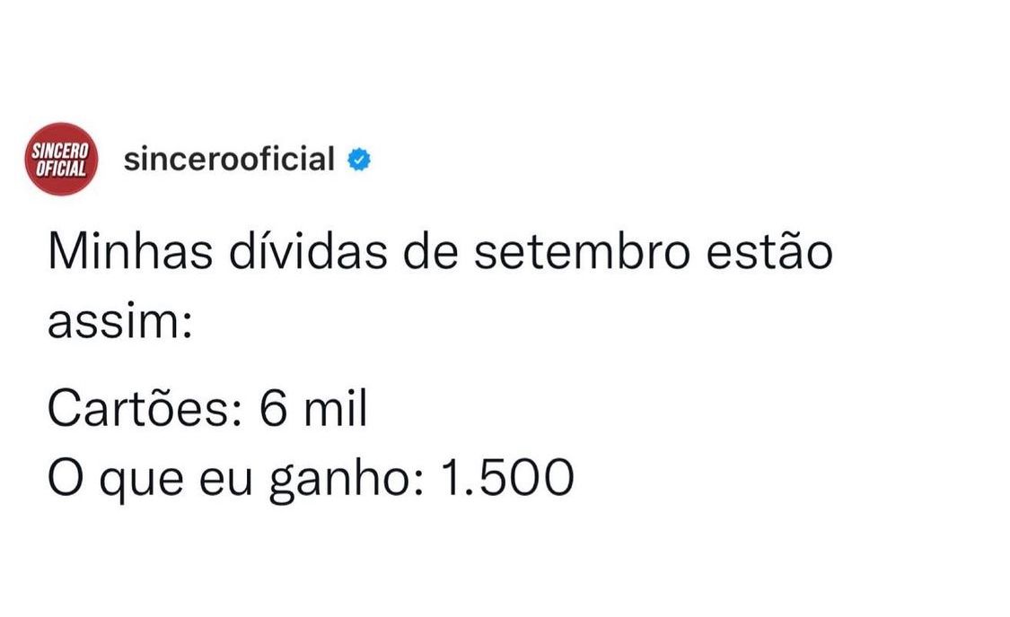 Minhas dívidas esse mês