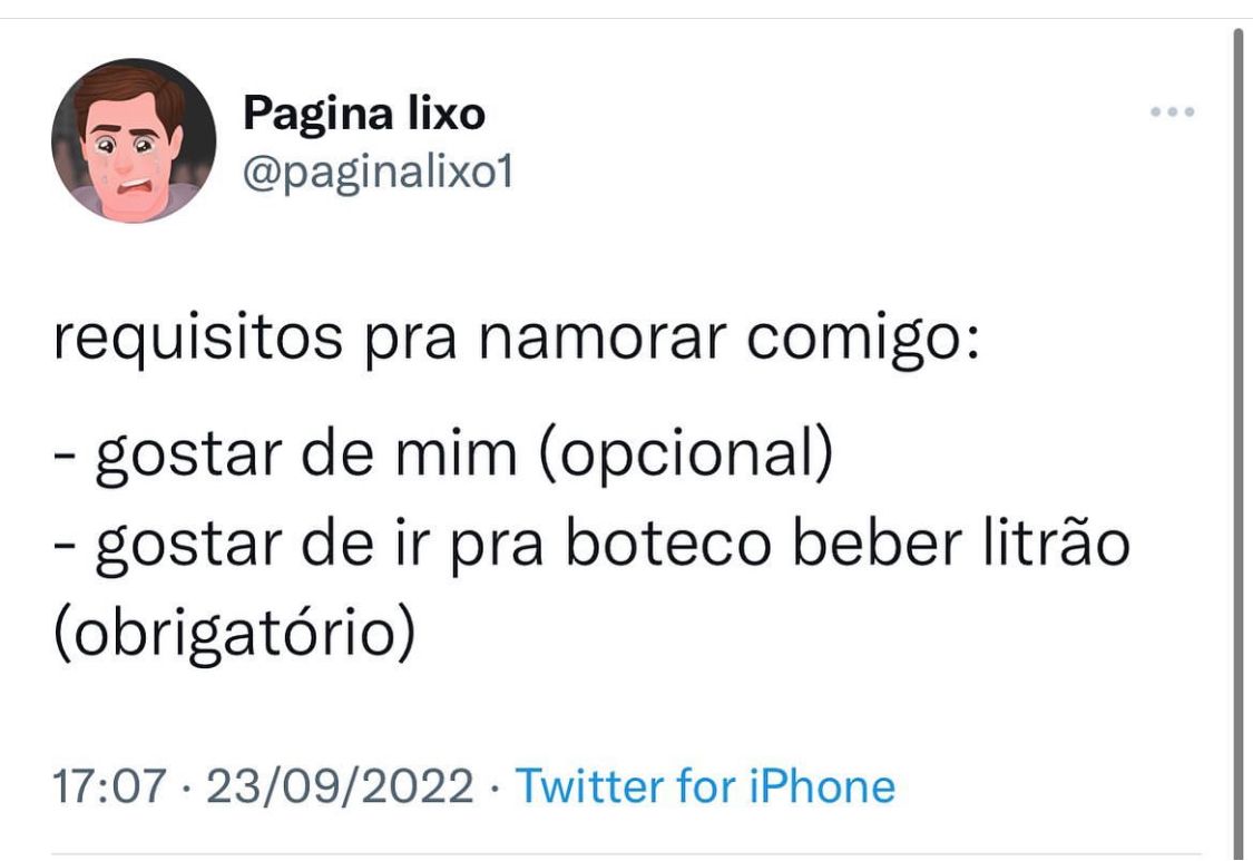 Requisitos pra namorar comigo