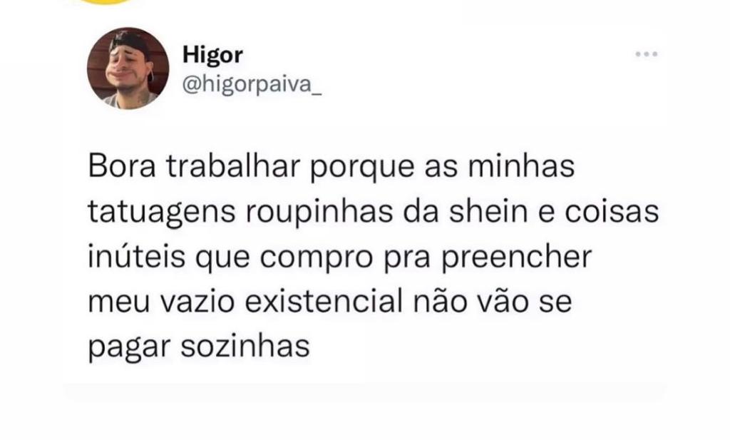 Bora trabalhar né