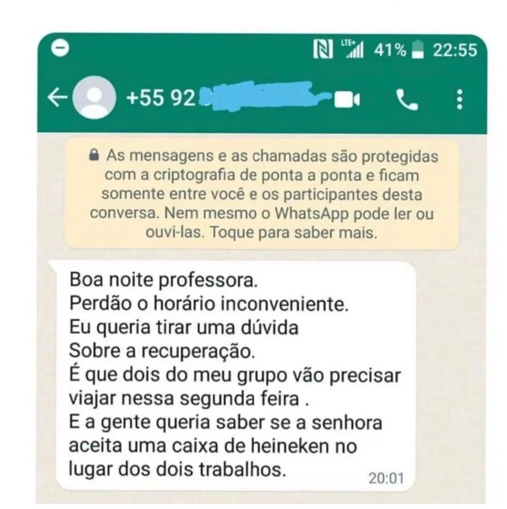 Aceita aí, professora?
