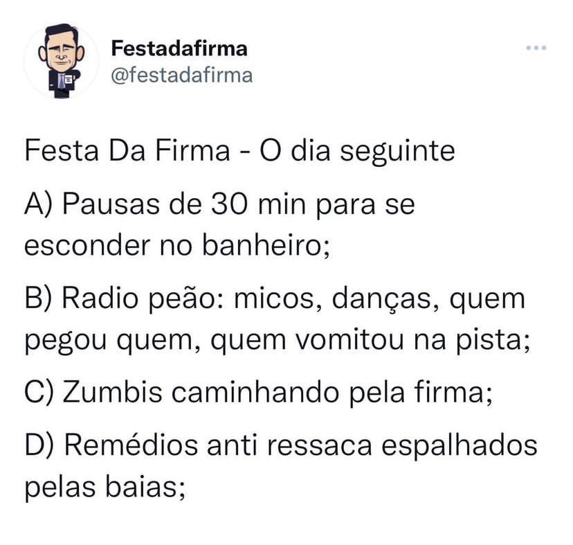 A famosa festa da firma