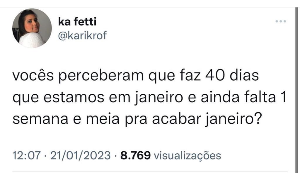 É janeiro ou é pra sempre?