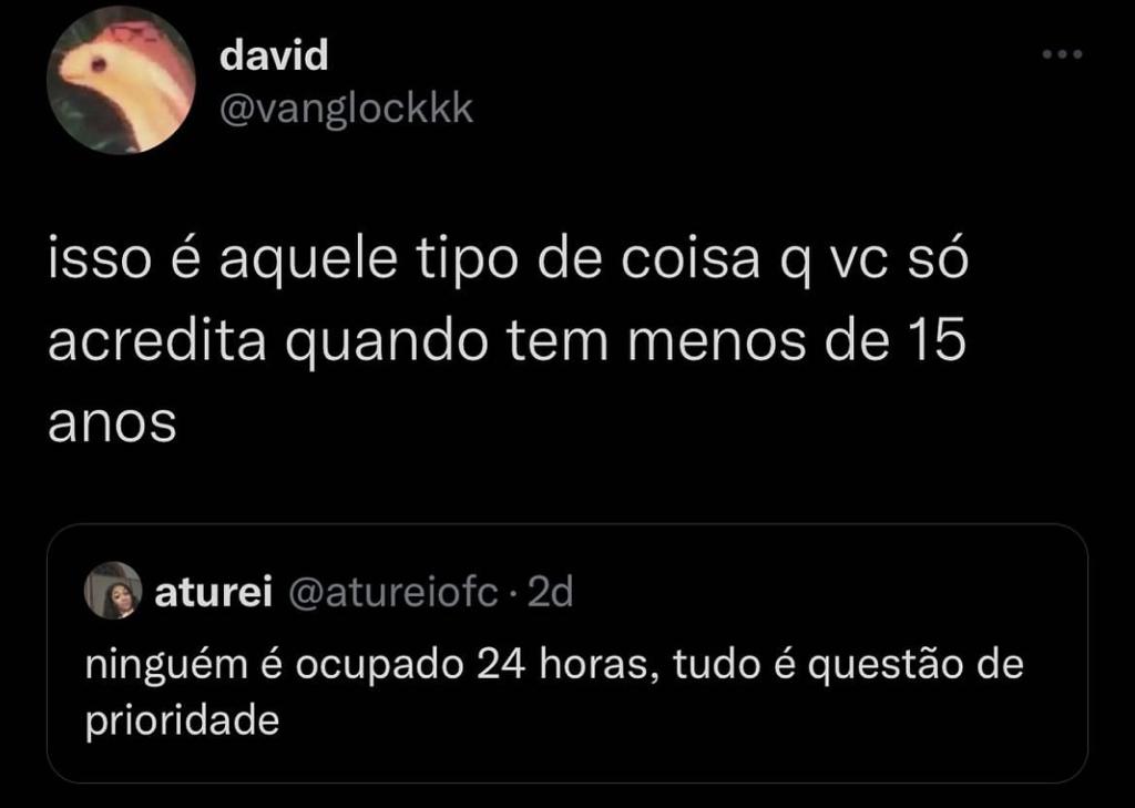 Sem tempo irmão