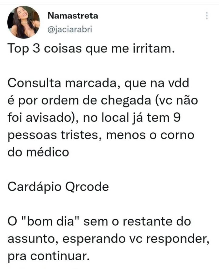 Coisas que irritam mesmo