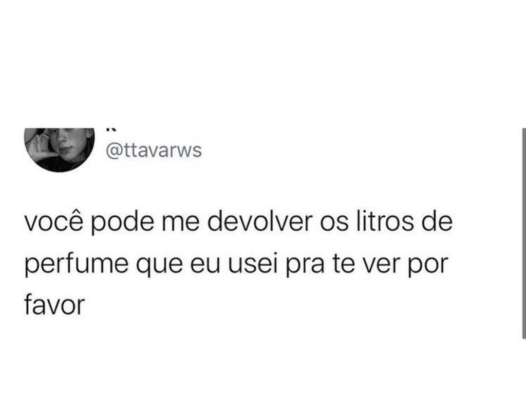 Quero o aroma que gastei