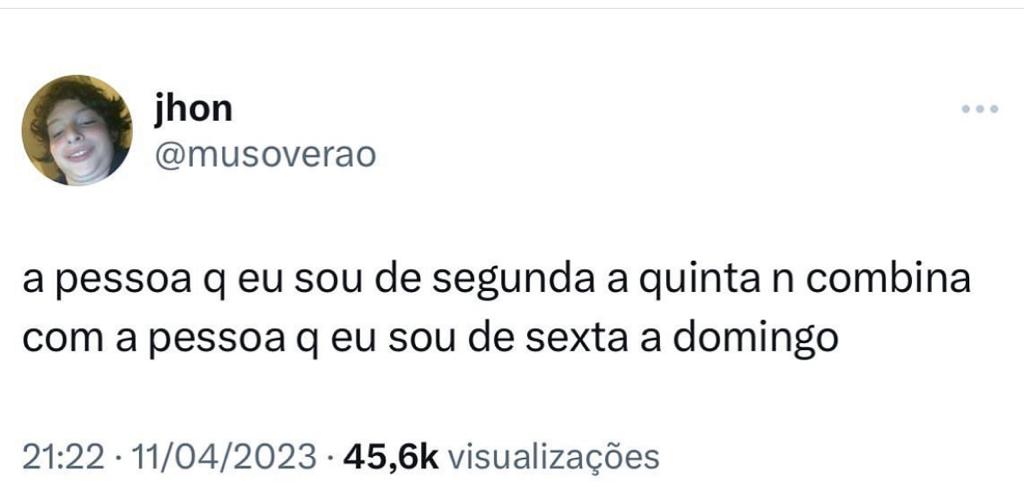 São duas pessoas diferentes