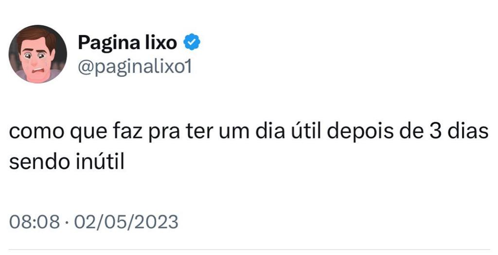 A alma tentando voltar pós feriado