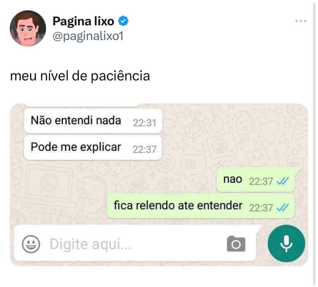 O nível da paciência