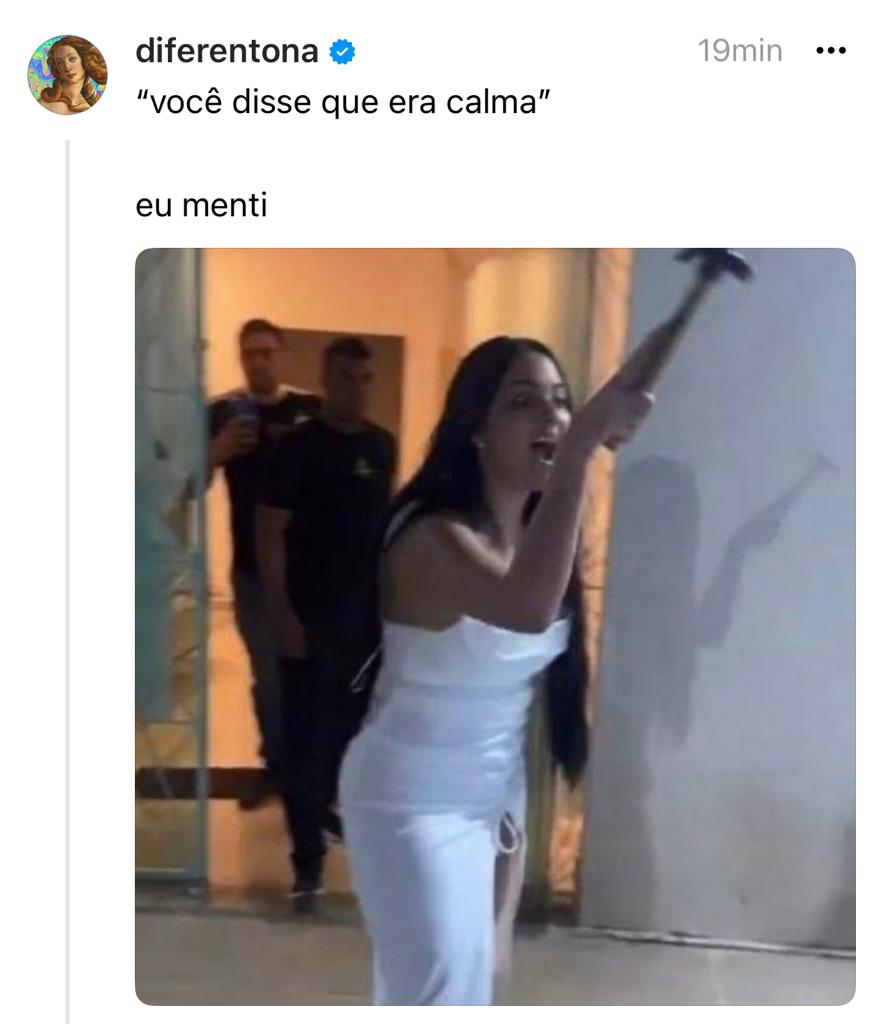 Eu menti kkkkkkkk