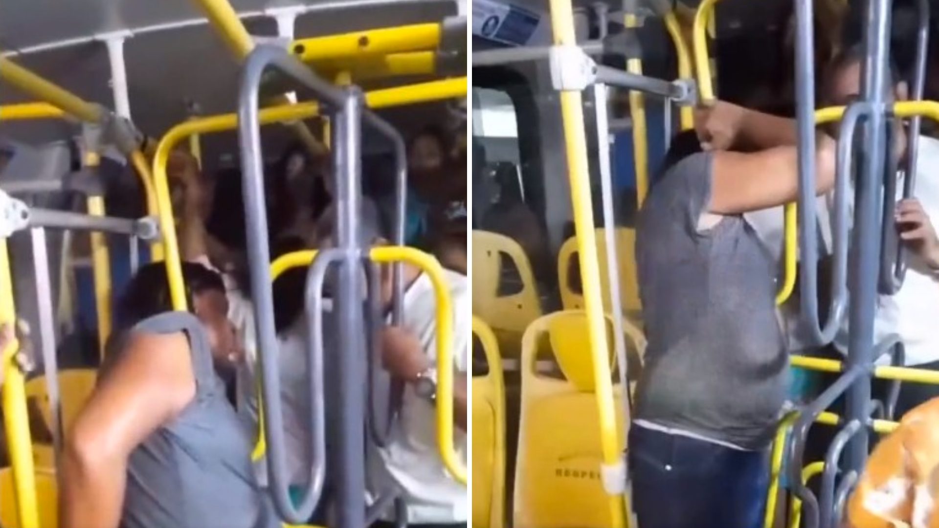 Vídeo Mulher Fica Com A Cabeça Presa Em Catraca Dupla De ônibus
