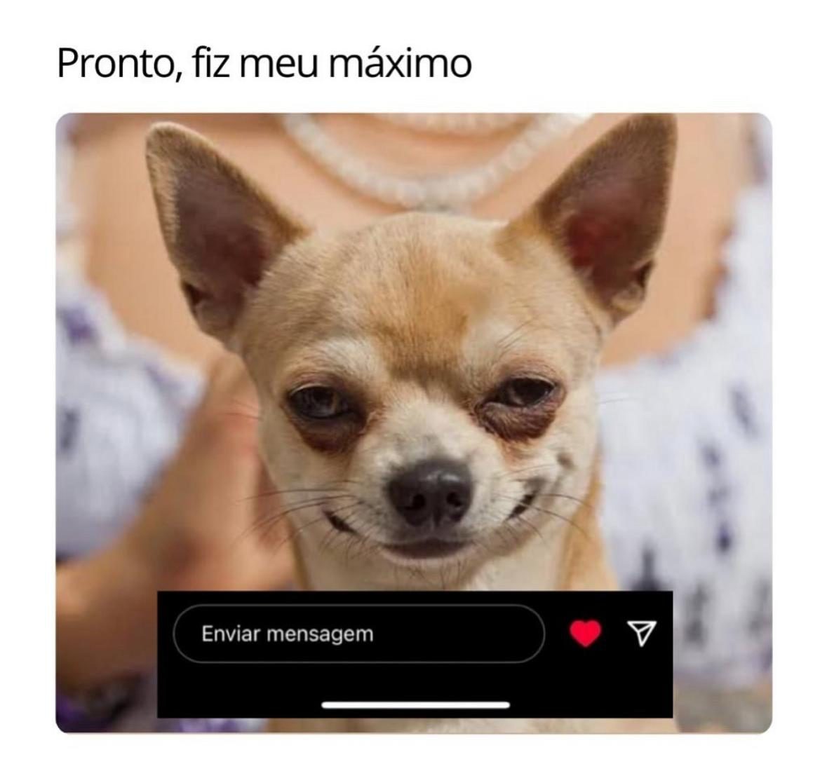 Fiz meu máximo