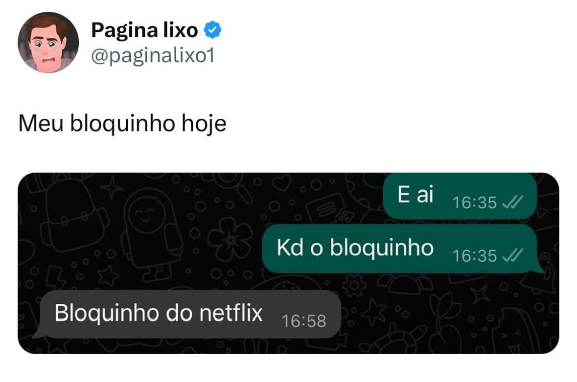 Bloquinho do Netflix