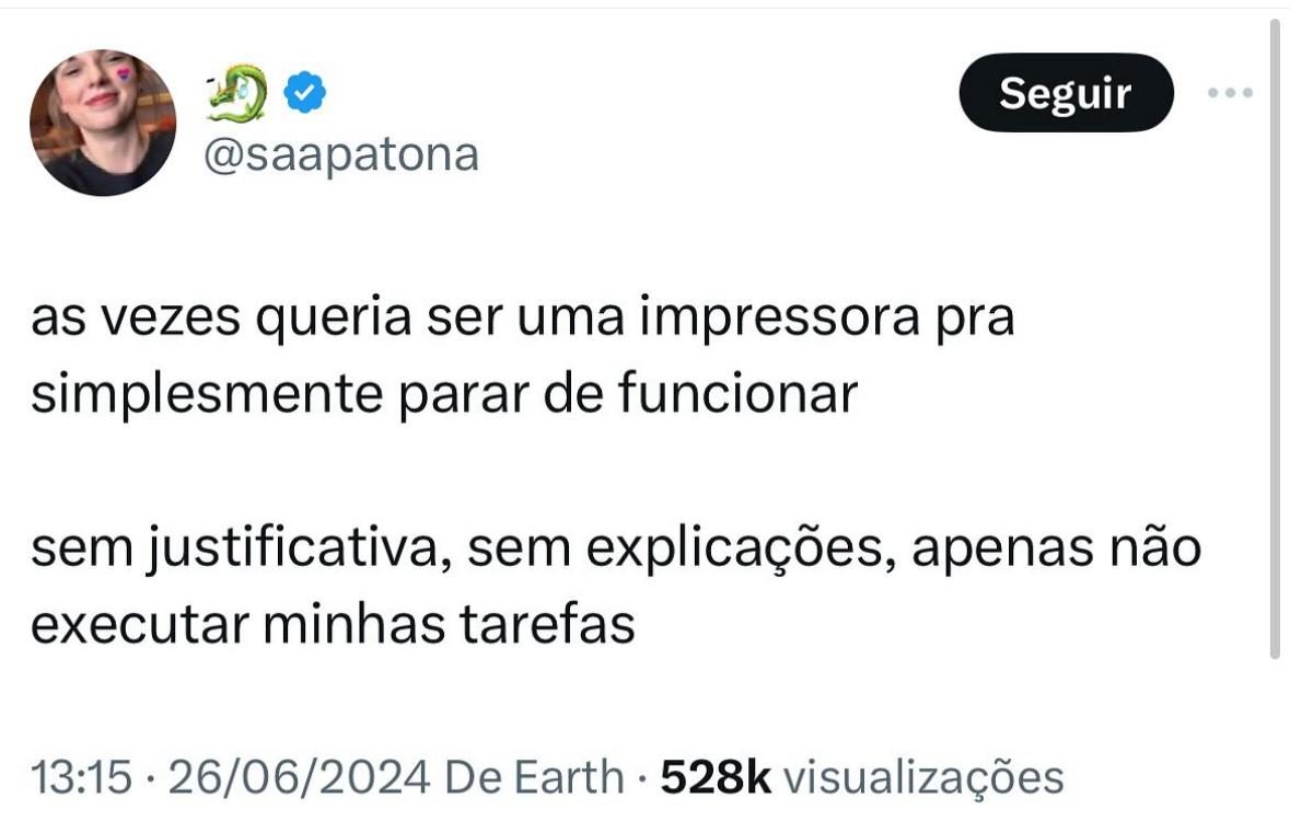Vida de impressora