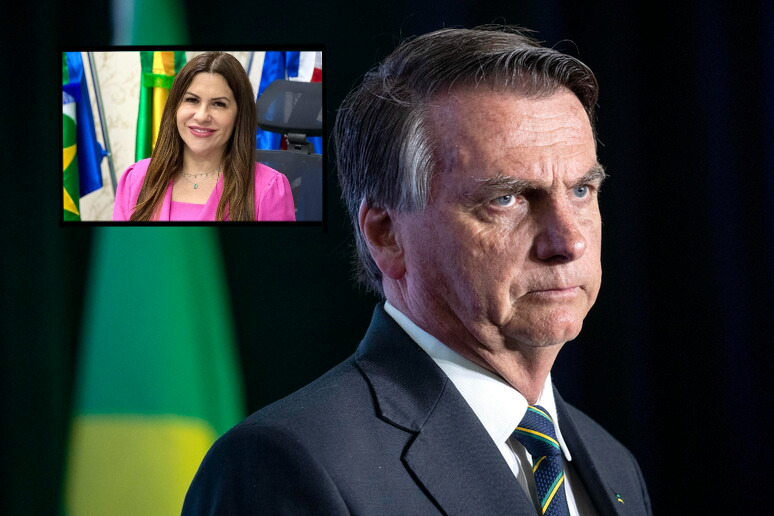 prefeita de Jaciara, Andréia Wagner e Jair Bolsonaro