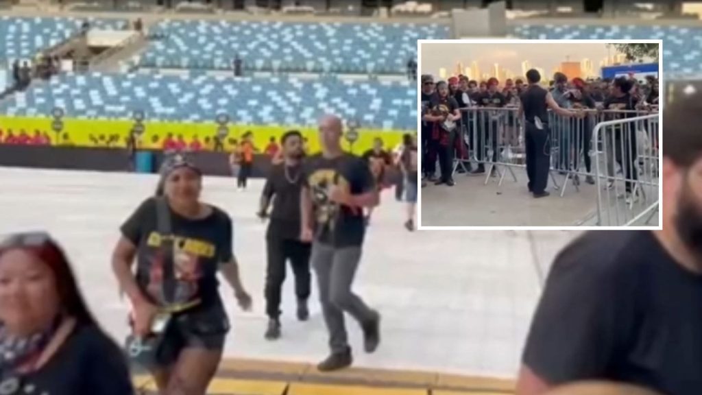 Atraso na abertura dos portões marca início agitado do show do Guns N’ Roses na Arena Pantanal