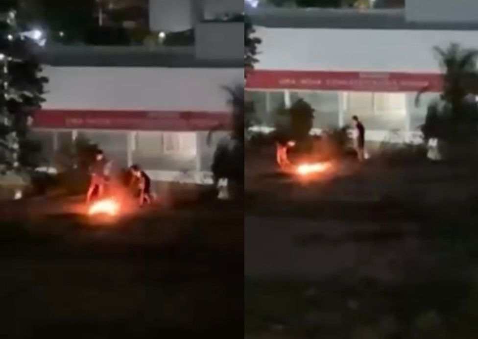 Jovens Brincam com Fogo em Cuiabá