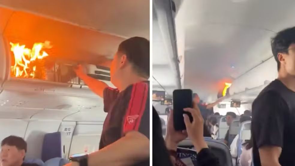 Avião da “Air China” faz pouso de emergência após incêndio causado por bateria de lítio