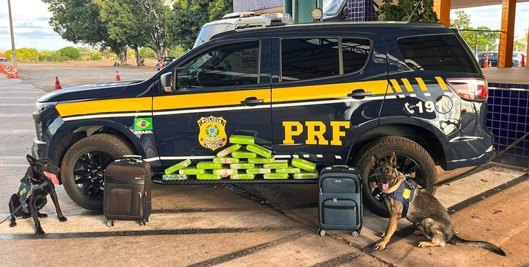 PRF apreende maconha em ônibus interestadual