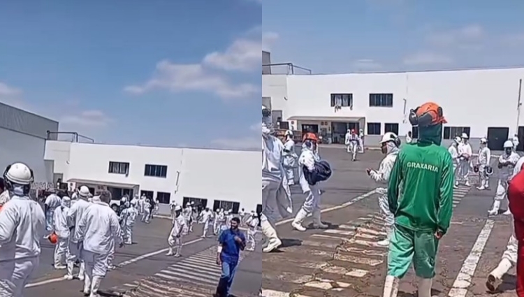 explosão de amônia força retirada de trabalhadores em Várzea Grande