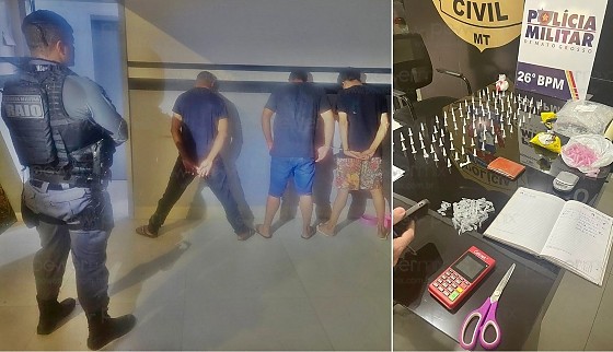 Polícia Prende Trio e Encontra Cocaína em Quitinete de MT