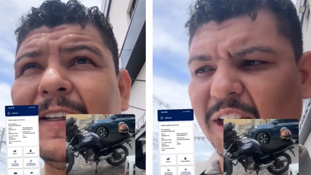 Influenciador “Gato Louco” tem moto furtada em frente ao Shopping Estação; veja vídeo