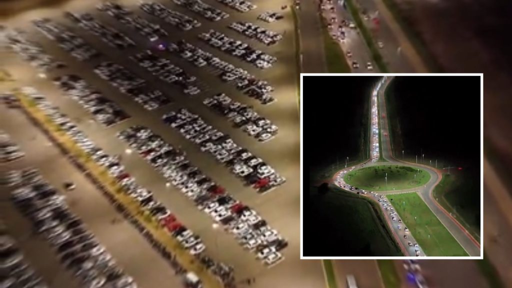 Público lota vias de acesso para o show de Natanzinho Lima no Parque Novo Mato Grosso; veja vídeo