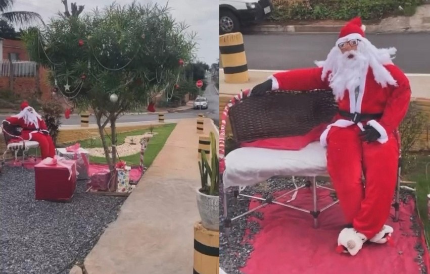 Morador antecipa o Natal e transforma fachada em atração