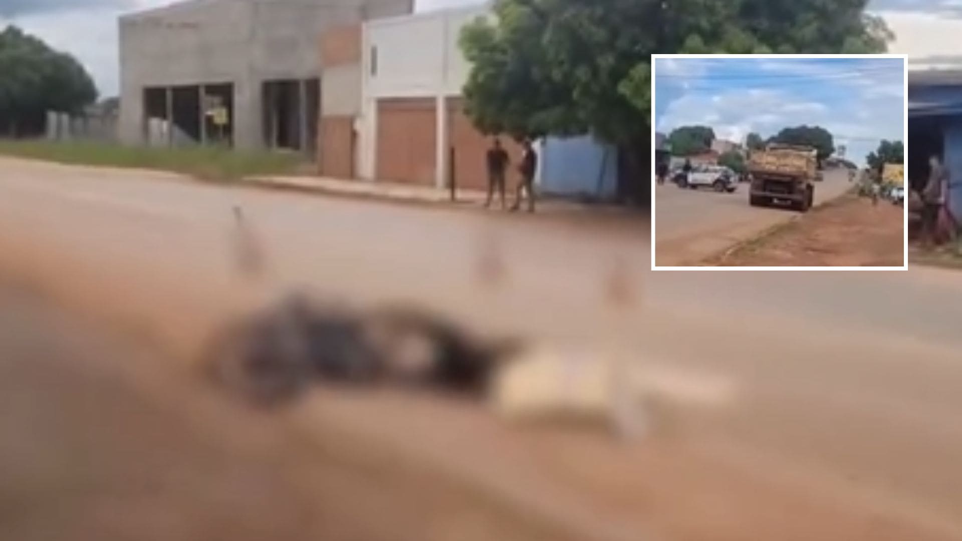 Motociclista morre após perder equilíbrio e cair na frente de caminhão em Cáceres; veja vídeo