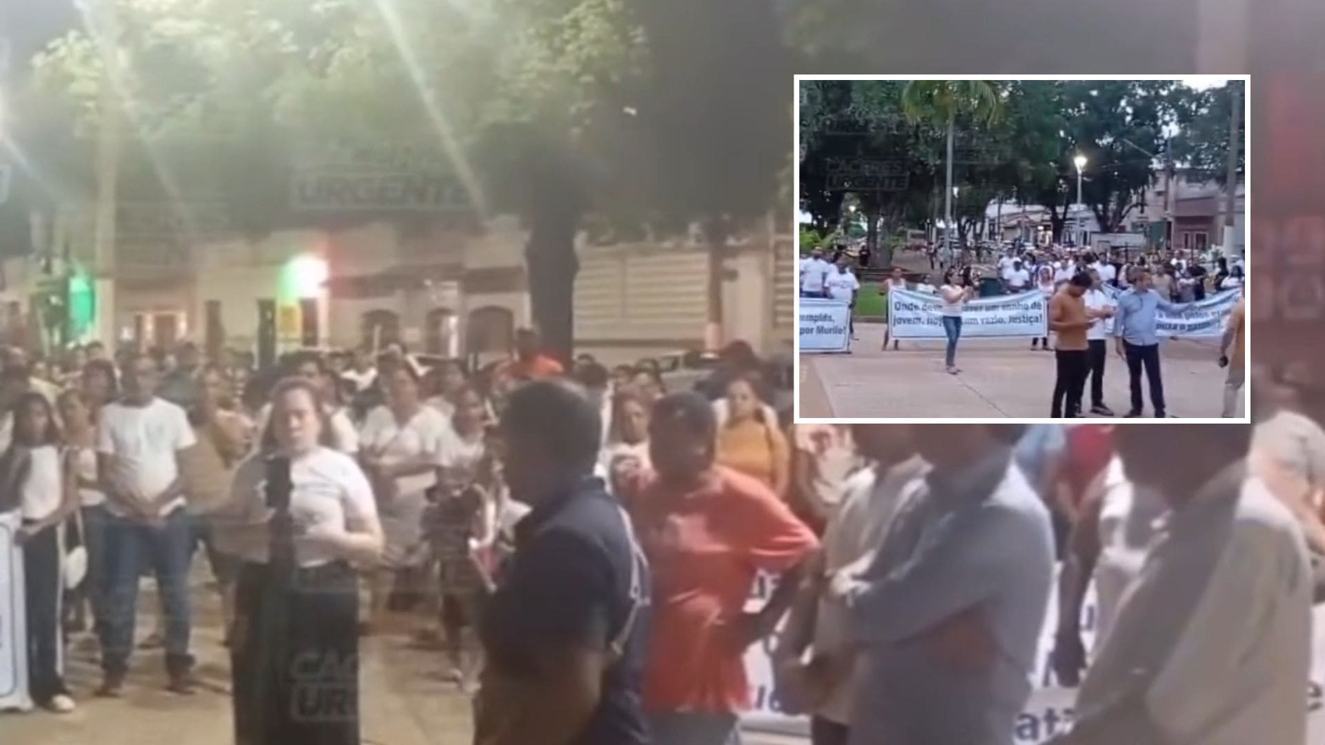 Manifestação em Cáceres cobra justiça após assassinato de jovem de 14 anos