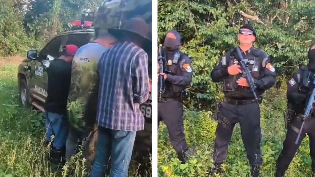 Fiscalização ambiental da PM encontra garimpo clandestino em Alta Floresta; veja vídeo