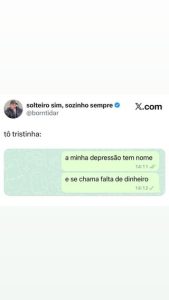 A vida adulta chega e com ela as preocupações financeiras. Um meme que viralizou em destaque