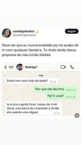A influenciadora Camila Oliveira mostrou nas redes sociais um momento de pura di em destaque