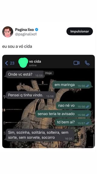 Vó Cida confunde Maringá e deixa todo mundo na dúvida