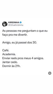Depois dos 30, a diversão é outra: café, academia, reels pros amigos e dormir ce em destaque