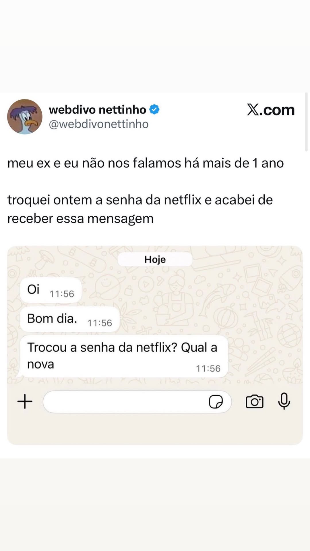 Quando o ex resolve cobrar até a senha da Netflix