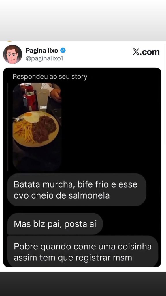 Rango meia-boca? Tem que registrar no story, porque pobre que é pobre sabe valor em destaque
