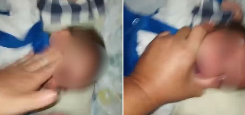 Mãe é flagrada agredindo bebê em vídeo enviado ao pai durante cobrança de pensão; Veja vídeo
