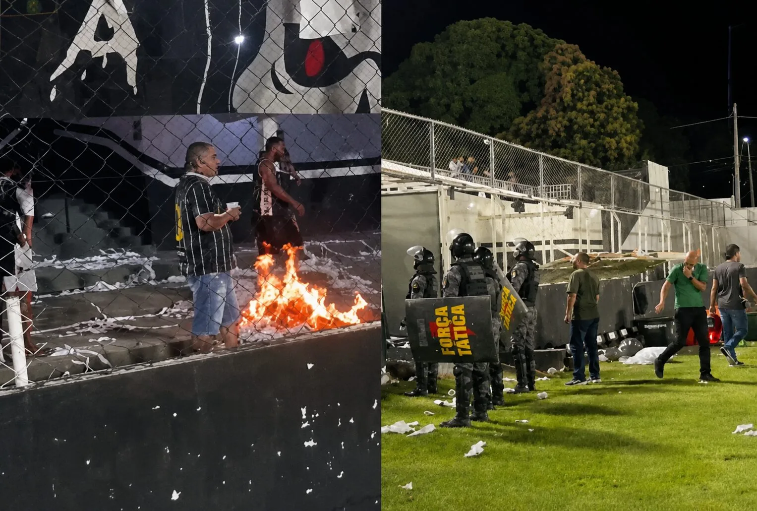 Derrota do Mixto para o Gama termina em confusão e intervenção policial no Dutrinha; veja vídeo