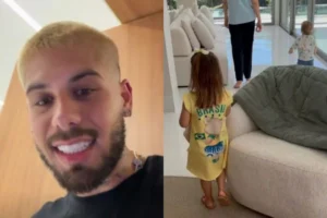 Filhos de Zé Felipe visitam nova mansão do cantor e reação encanta fãs; veja vídeo