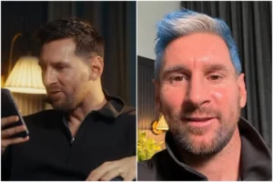 Messi aparece com cabelo nas cores da Argentina e entra no clima da Copa do Mundo; veja vídeo