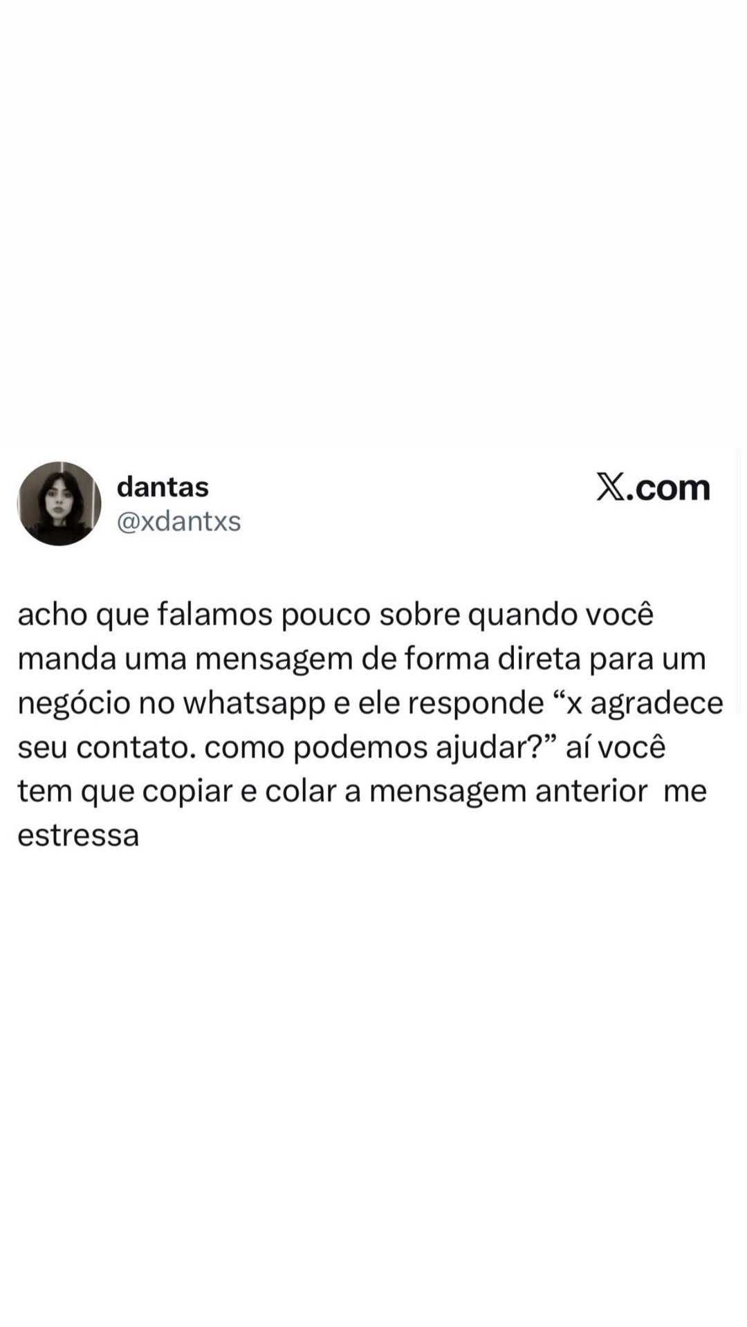 [6] dantas X.com @xdantxs acho que falamos pouco sobre quando vocé manda uma mensa