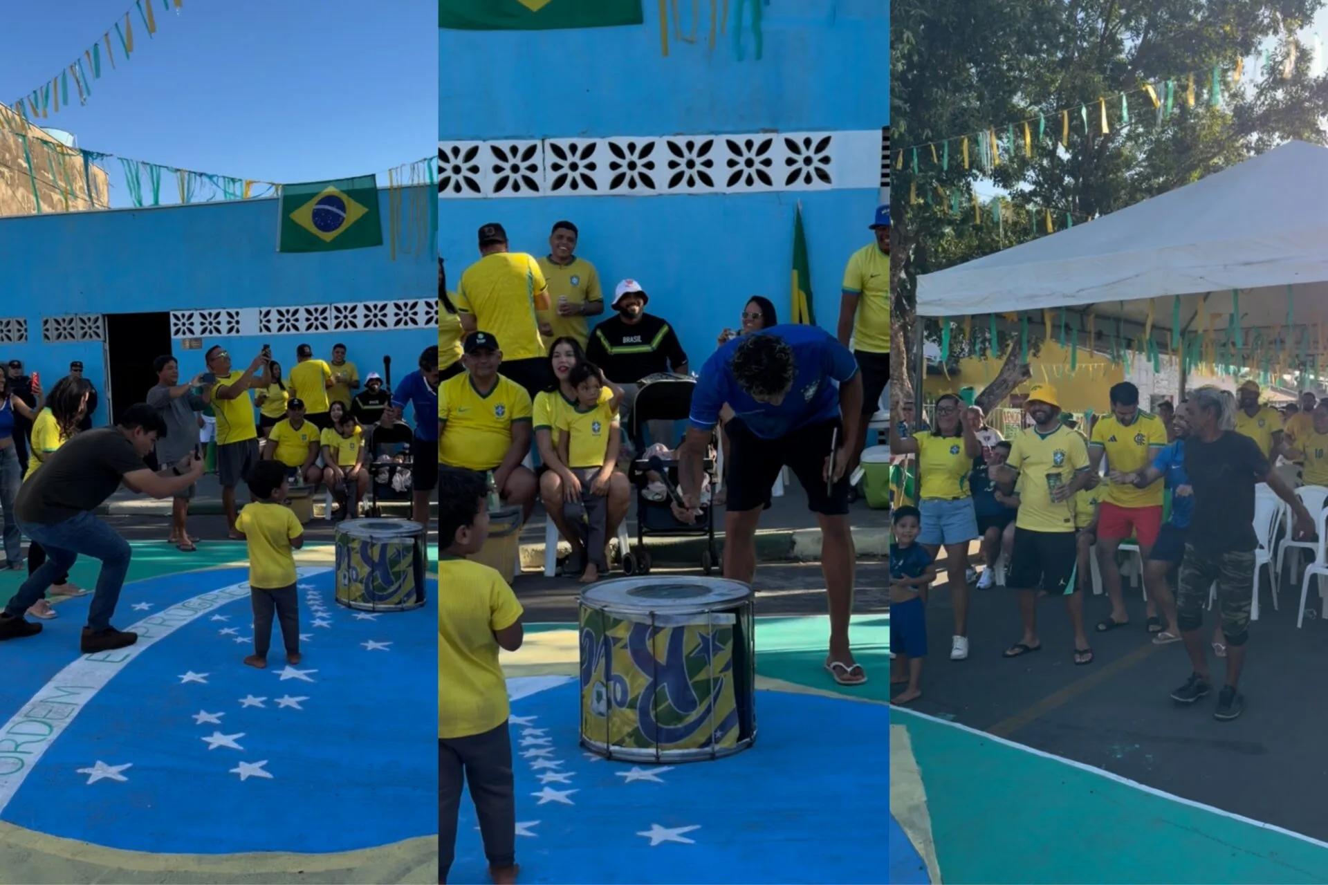 Rua Alta Floresta, no CPA II, vira palco do “créu” durante jogo do Brasil contra a Noruega; veja vídeo