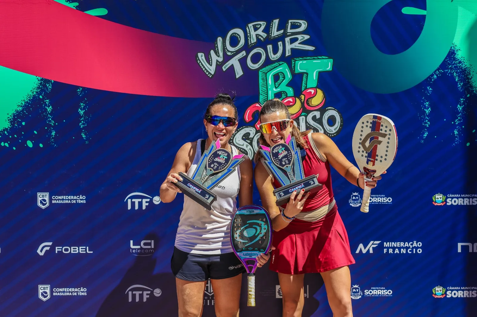 Brasil e Itália levantam os troféus do torneio internacional de Beach Tennis em Sorriso