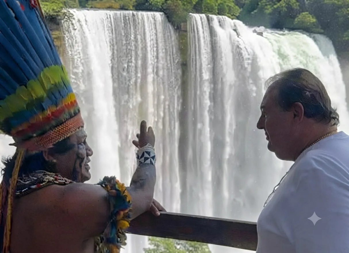 Erick Jacquin destaca as belezas da Cachoeira Salto Utiariti durante visita em Campo Novo do Parecis; veja vídeo