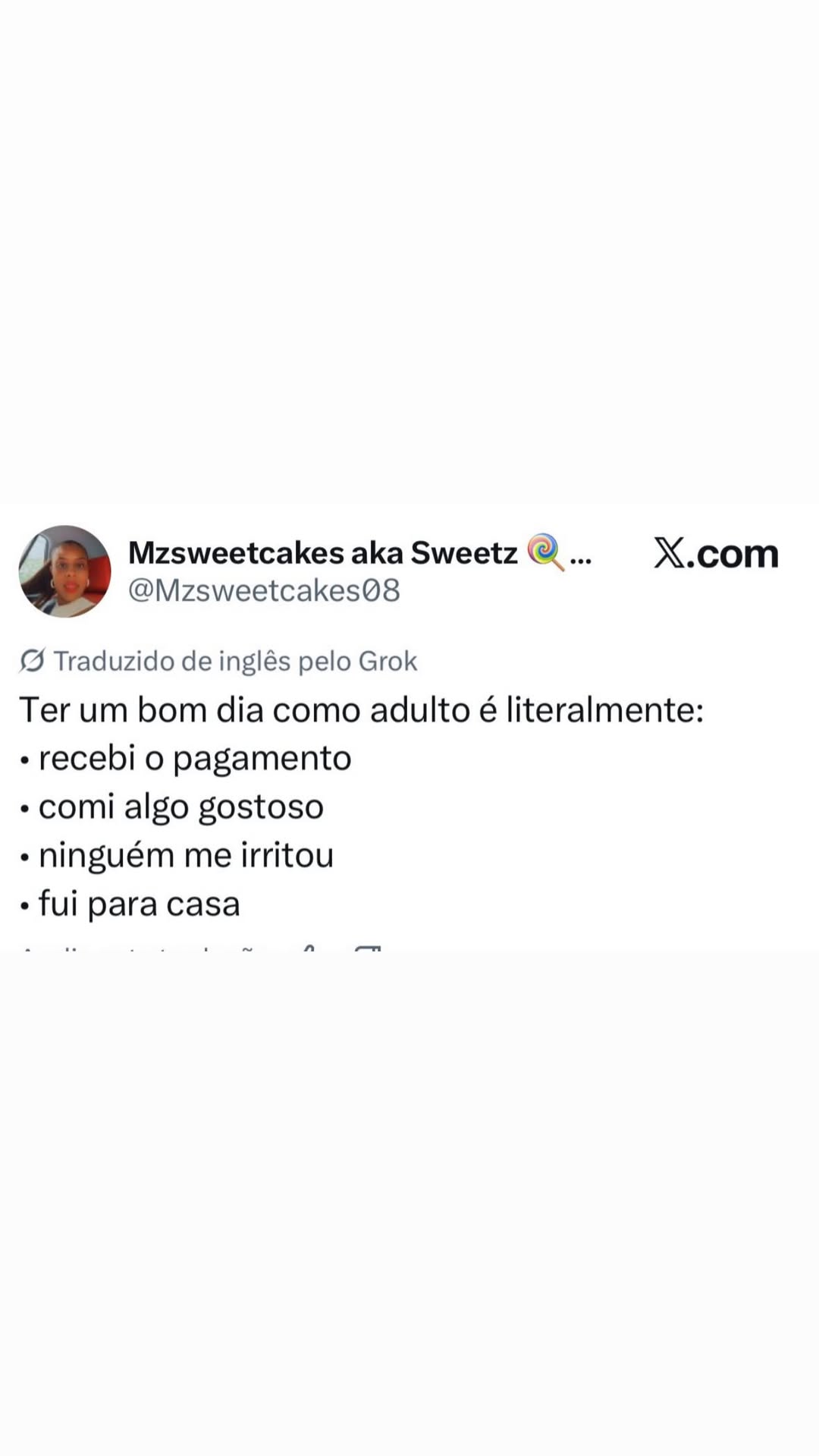 a Mzsweetcakes aka Sweetz q, gts X.com @Mzsweetcakes08 SJ Traduzido de inglês pelo