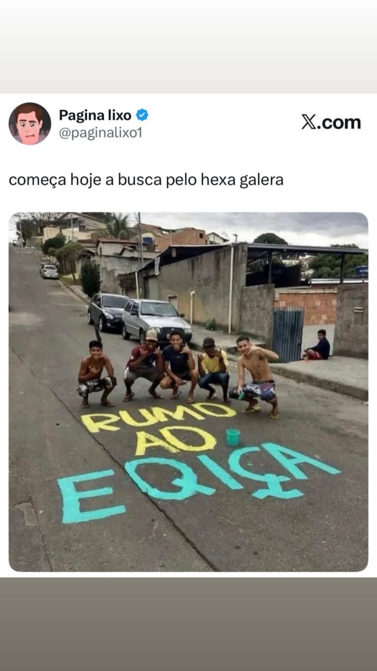at Pagina lixo @ E) @paginalixot X.com começa hoje a busca pelo hexa galera nas in