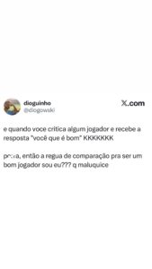 dioguinho X com diogowski e quando voce critica algum jogador e recebe a resp em destaque
