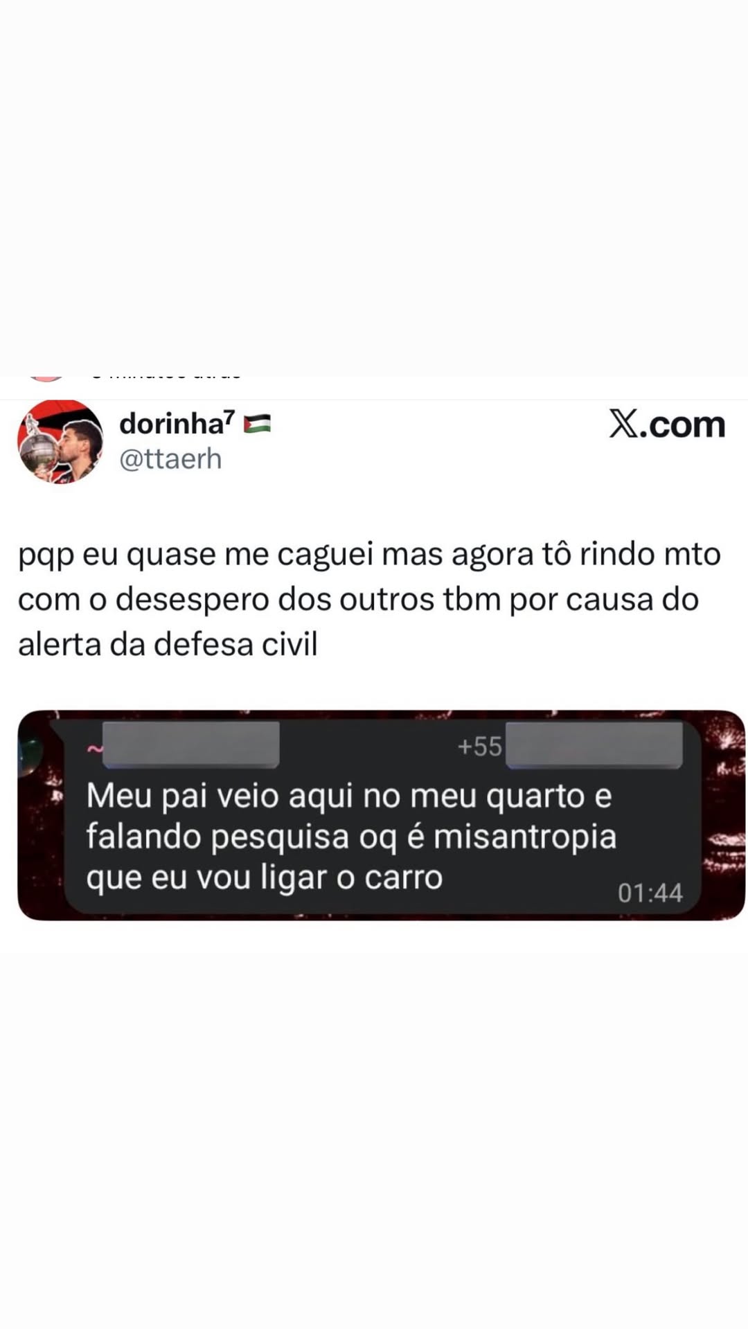 (Fa dorinha” E X.com GE) @ttaerh pap eu quase me caguei mas agora tô rindo mto com